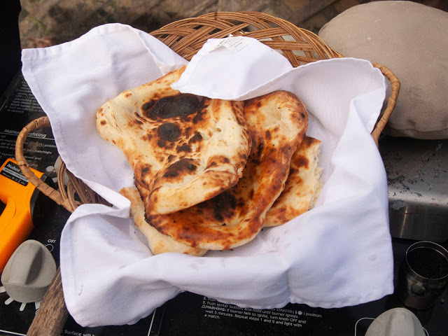 Indian flatbread made in Homdoor tandoor oven - Naan